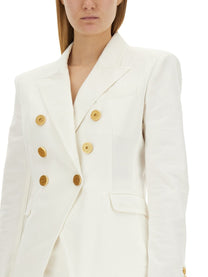 Balmain Women's Six Button Jacket White