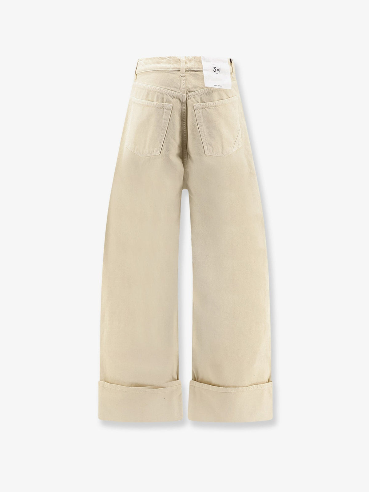 3x1 Women's Skater Duo Canvas Trousers White, view 2
