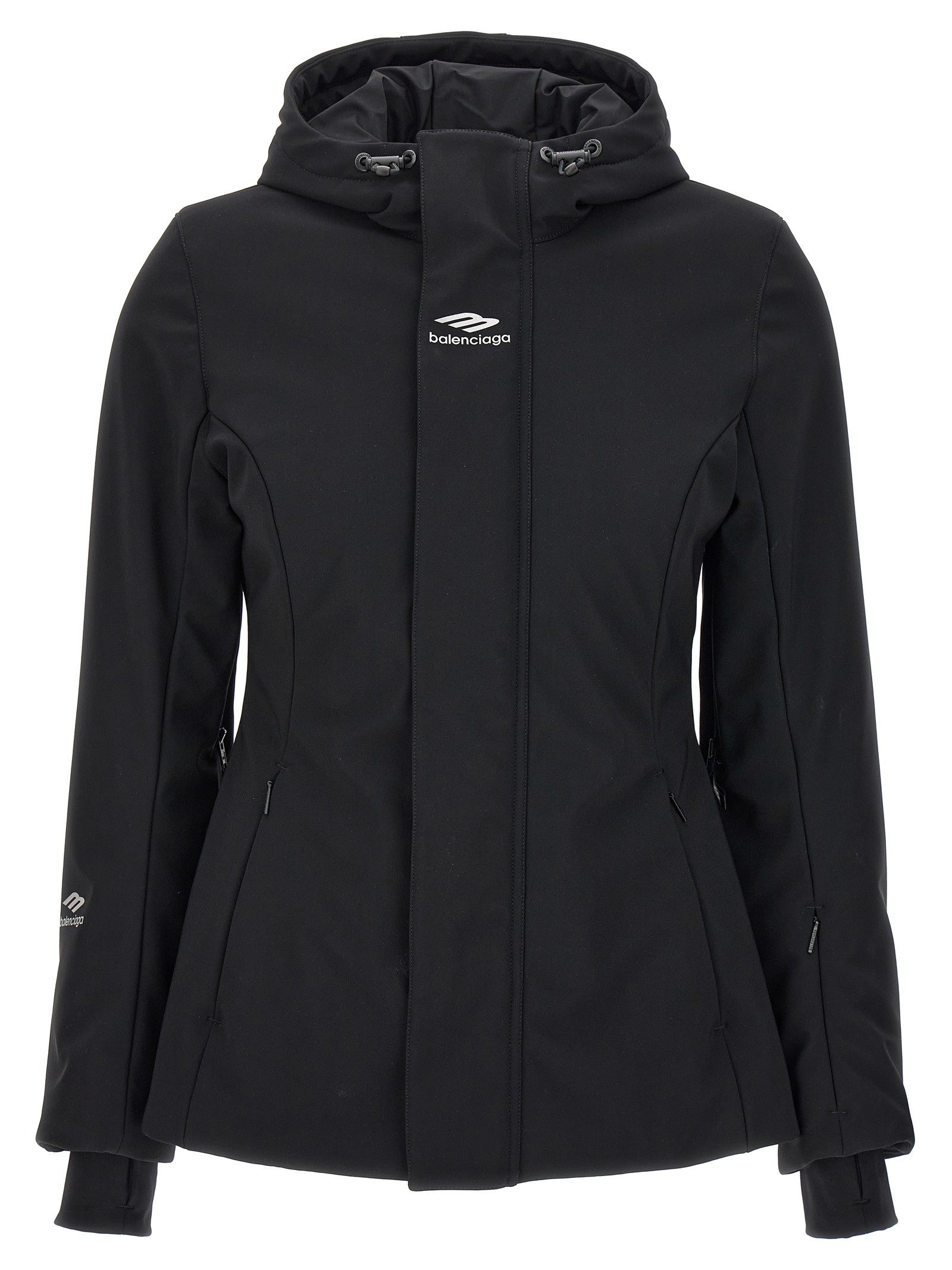 Balenciaga Ski Hourglass 3B Sports Icon Parka Black
