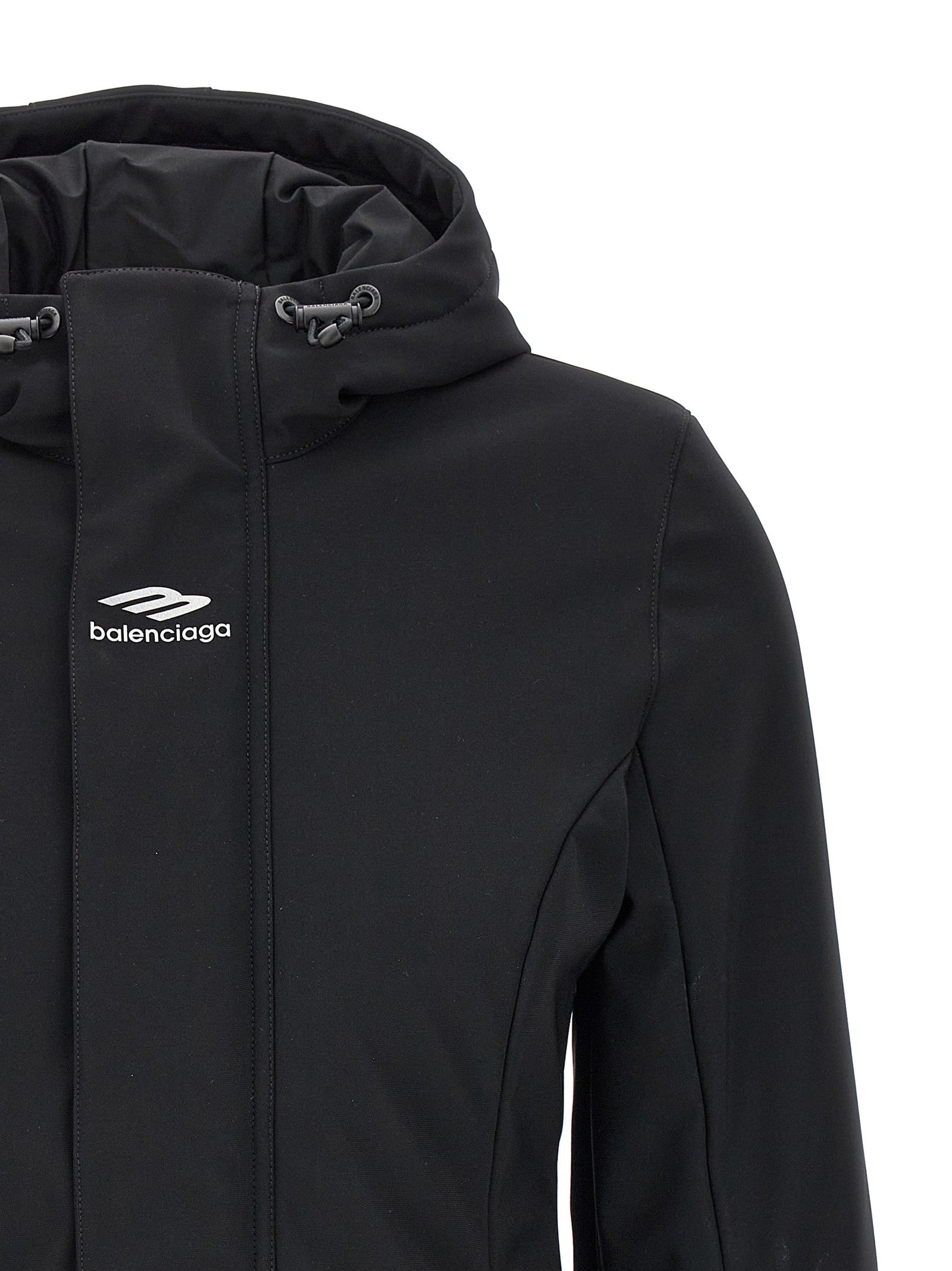 Balenciaga Ski Hourglass 3B Sports Icon Parka Black