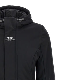 Balenciaga Ski Hourglass 3B Sports Icon Parka Black