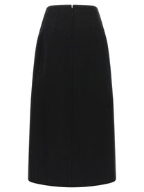 Jil Sander Skirt Slit Skirt Black