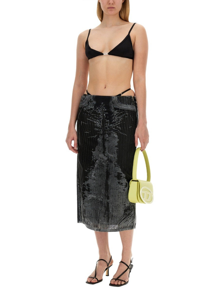 Diesel Women's Skirt DE Pra FSE1 Black Diesel