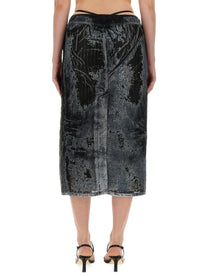 Diesel Women's Skirt DE Pra FSE1 Black Diesel