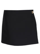 Balenciaga Women's Twill Wool Skort Black