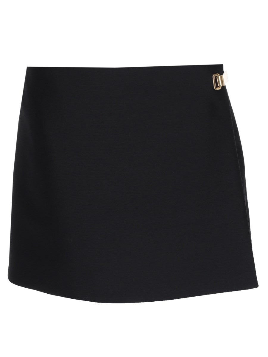 Balenciaga Women's Twill Wool Skort Black