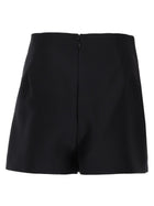 Balenciaga Women's Twill Wool Skort Black, view 4