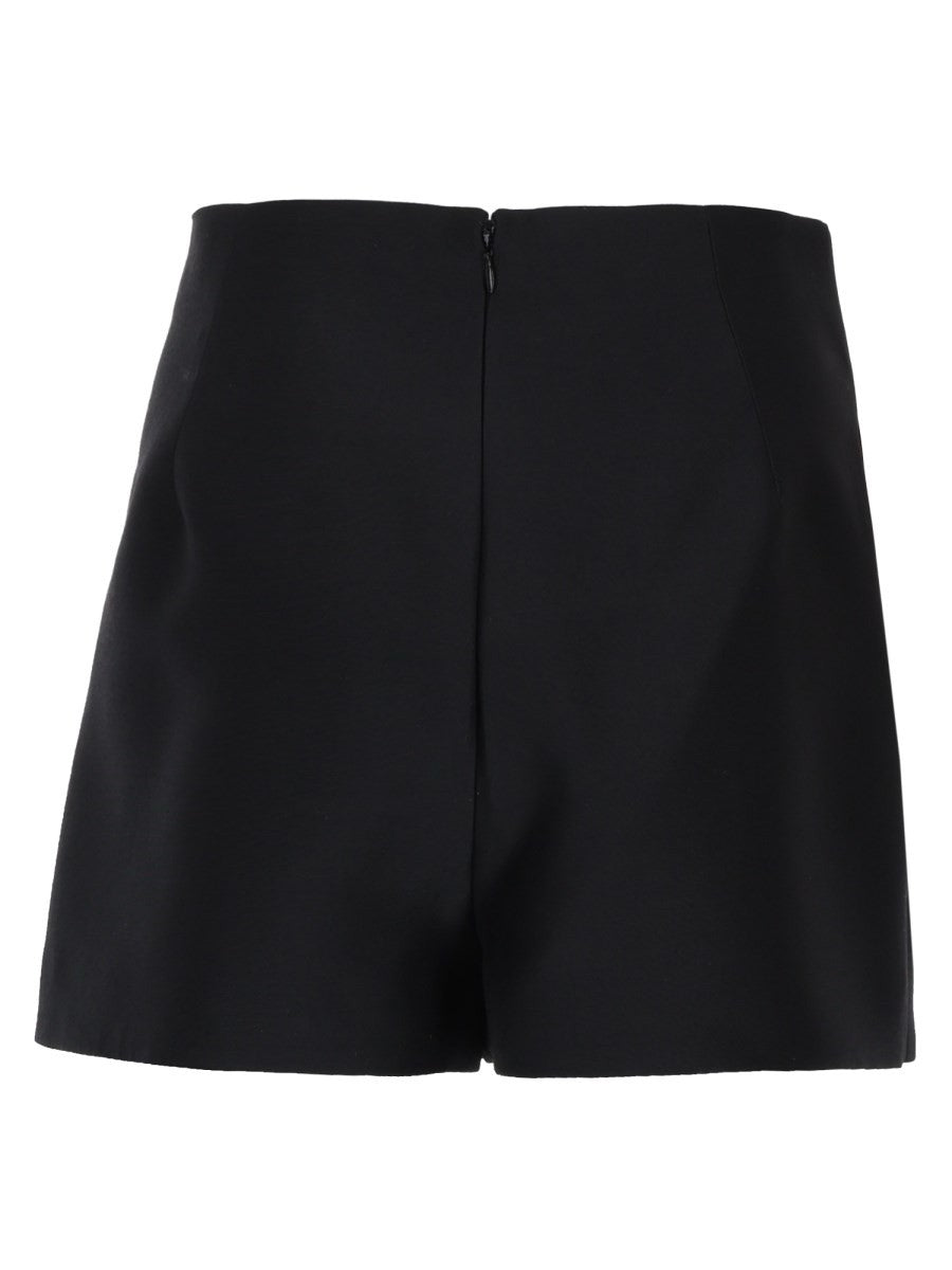 Balenciaga Women's Twill Wool Skort Black, view 4