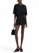 Balenciaga Women's Twill Wool Skort Black, view 2