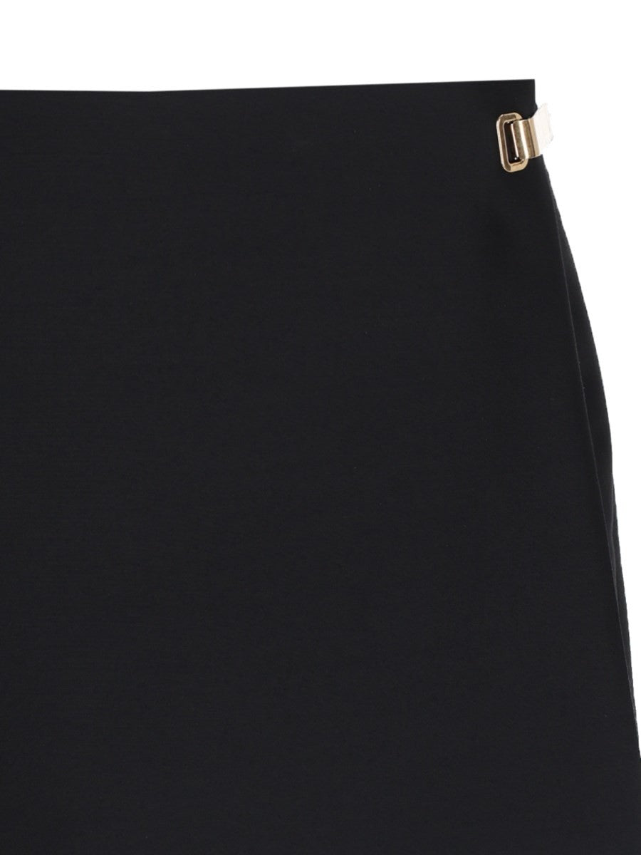 Balenciaga Women's Twill Wool Skort Black, view 3