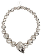 Alexander McQueen Men's Skull Bracelet Silver, view 2