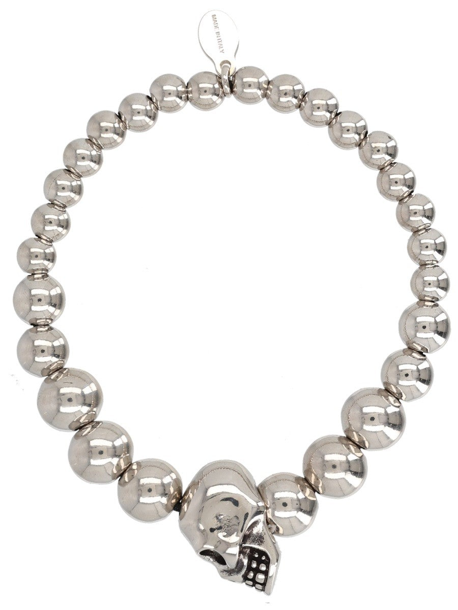 Alexander McQueen Men's Skull Bracelet Silver