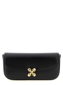 Alexander McQueen Skull Flower Small Crossbody Bag Black