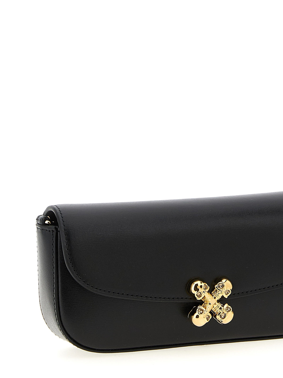 Alexander McQueen Skull Flower Small Crossbody Bag Black