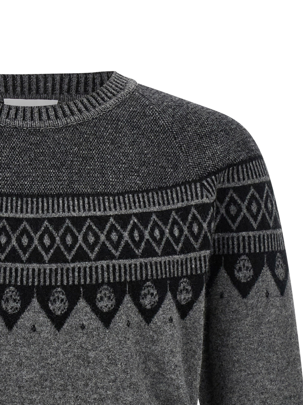Alexander McQueen Skull Sweater Grey, view 3