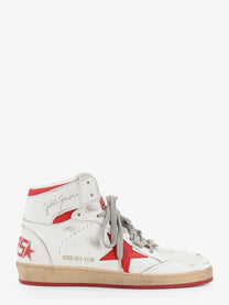 Golden Goose Men's Sky Star Leather Sneakers White