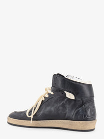 Golden Goose Men's Sky Star Sneakers in Leather Black, view 3