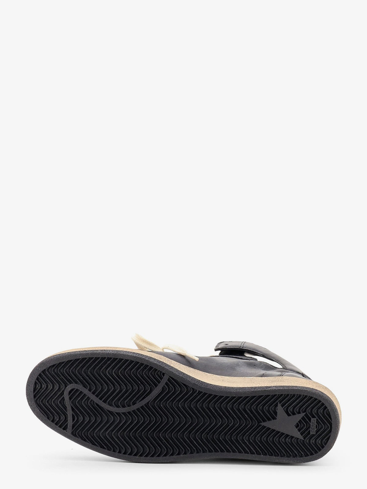 Golden Goose Men's Sky Star Sneakers in Leather Black, view 4