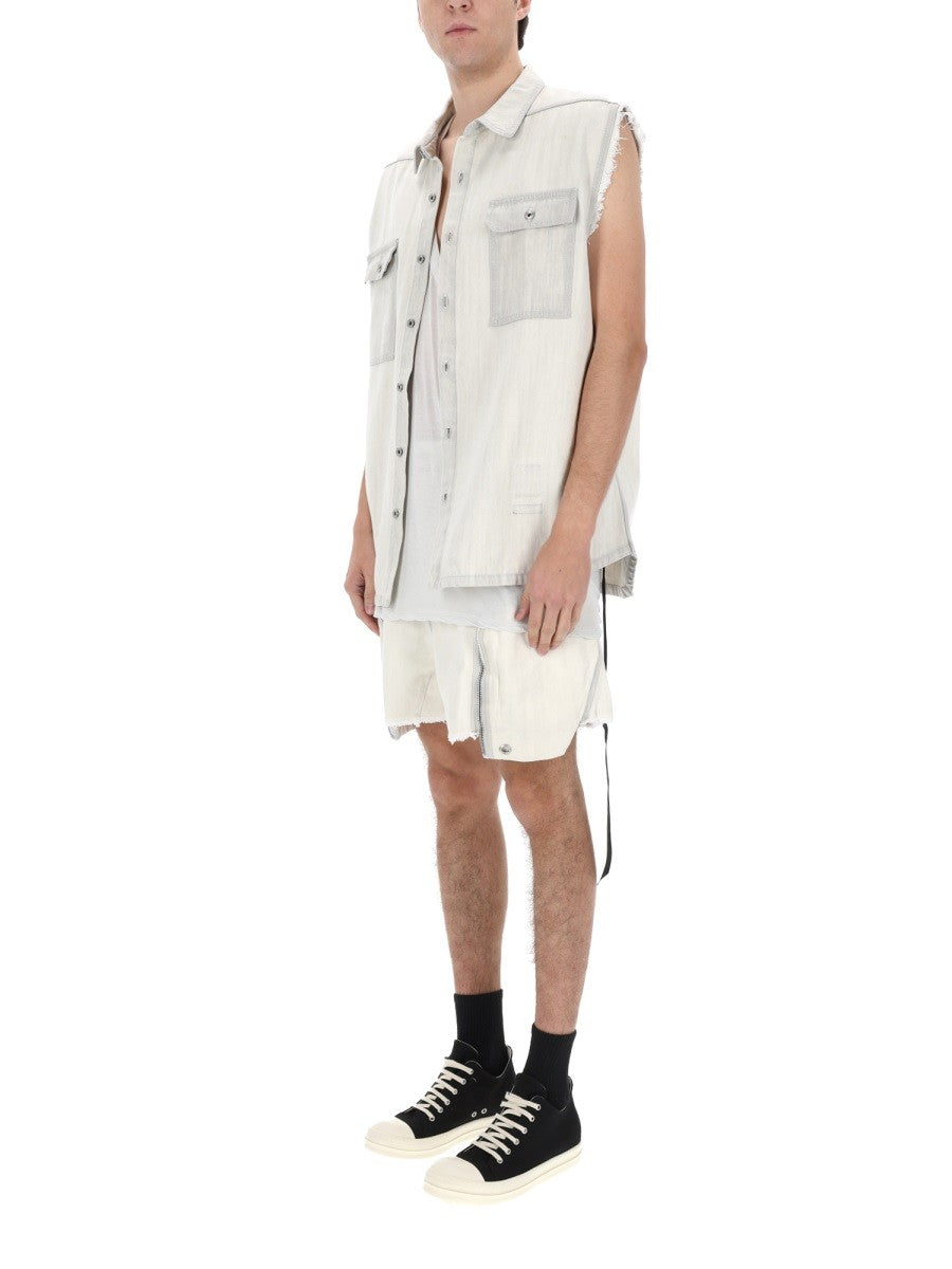 DRKSHDW Men's SL Tommy Jumbo Jacket White