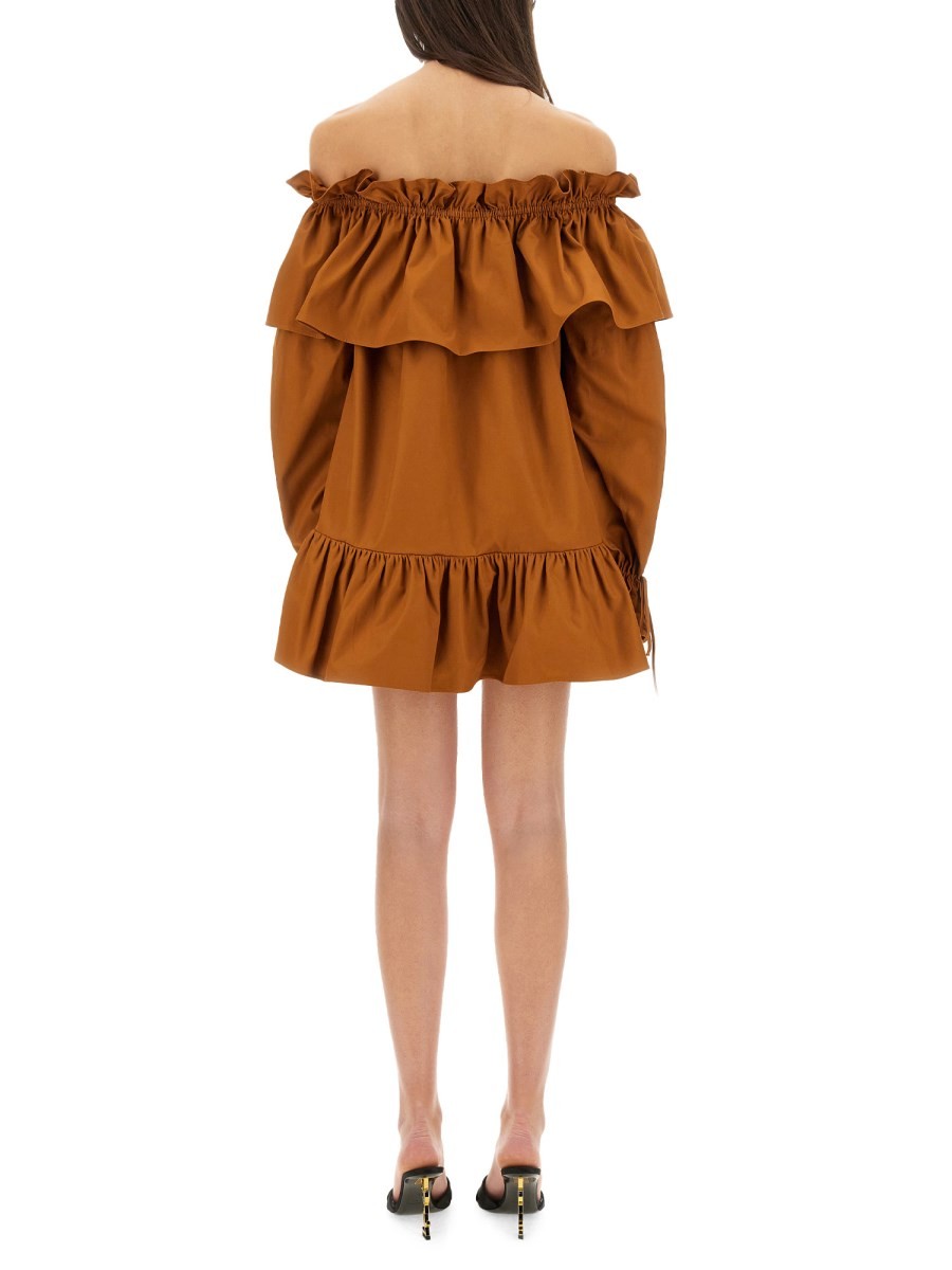Saint Laurent Women's Sleeve Dress Brown, view 3