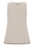 S MAX MARA Women's Sleeveless Cotton Top White, view 2