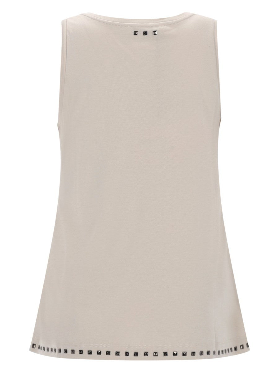 S MAX MARA Women's Sleeveless Cotton Top White