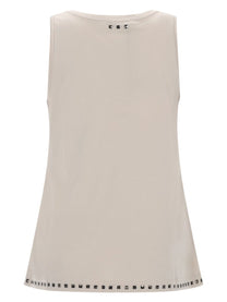 S MAX MARA Women's Sleeveless Cotton Top White