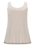 S MAX MARA Women's Sleeveless Cotton Top White