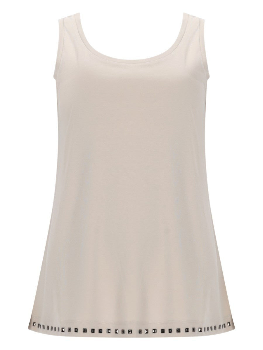 S MAX MARA Women's Sleeveless Cotton Top White