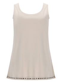 S MAX MARA Women's Sleeveless Cotton Top White
