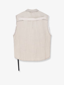 DRKSHDW Men's Sleeveless Denim Jacket White