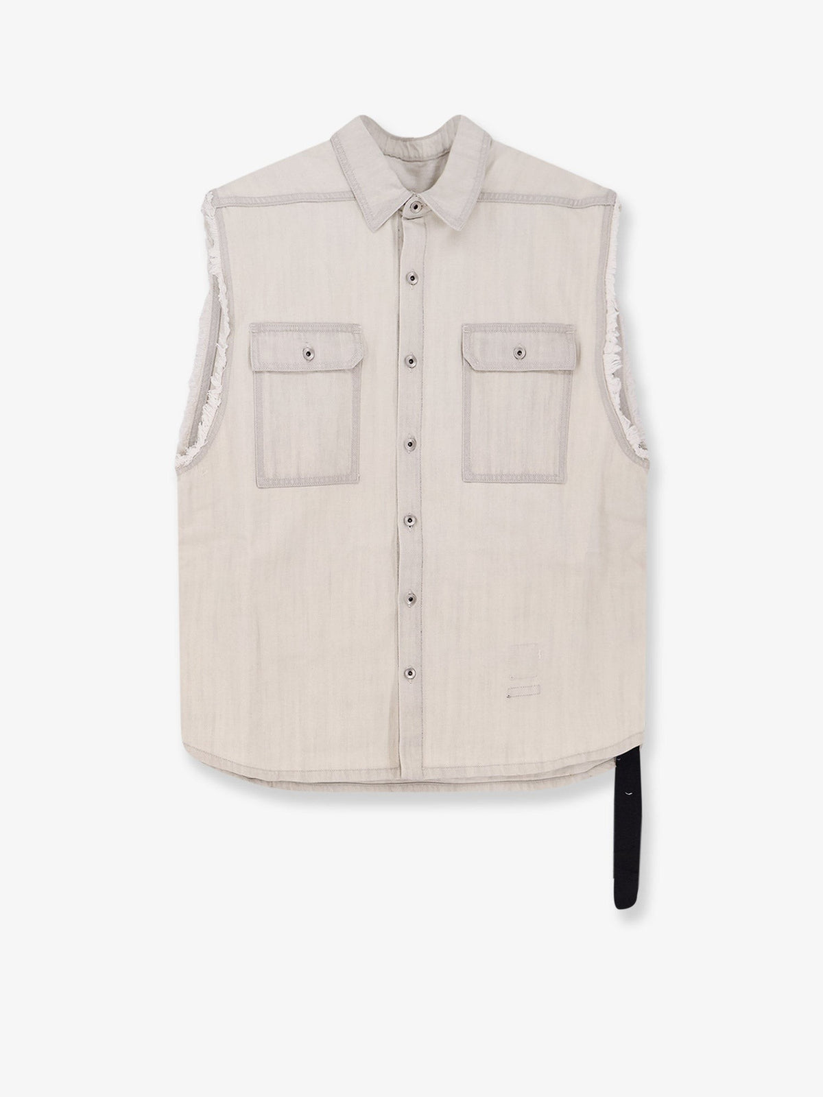 DRKSHDW Men's Sleeveless Denim Jacket White