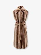Valentini 1972 Women's Sleeveless Faux Fur Coat Desert