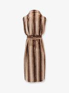 Valentini 1972 Women's Sleeveless Faux Fur Coat Desert, view 2