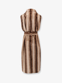 Valentini 1972 Women's Sleeveless Faux Fur Coat Desert, view 2