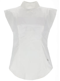 Jean Paul Gaultier Women's Sleeveless Inverted Shirt White