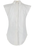 Jean Paul Gaultier Women's Sleeveless Inverted Shirt White, view 3