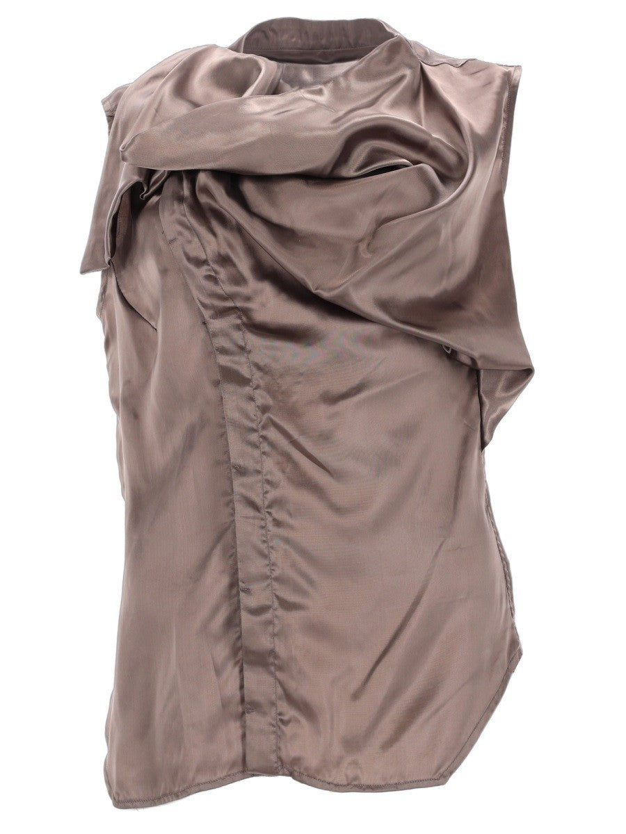 Rick Owens Women's Sleeveless Island Shirt Bronze