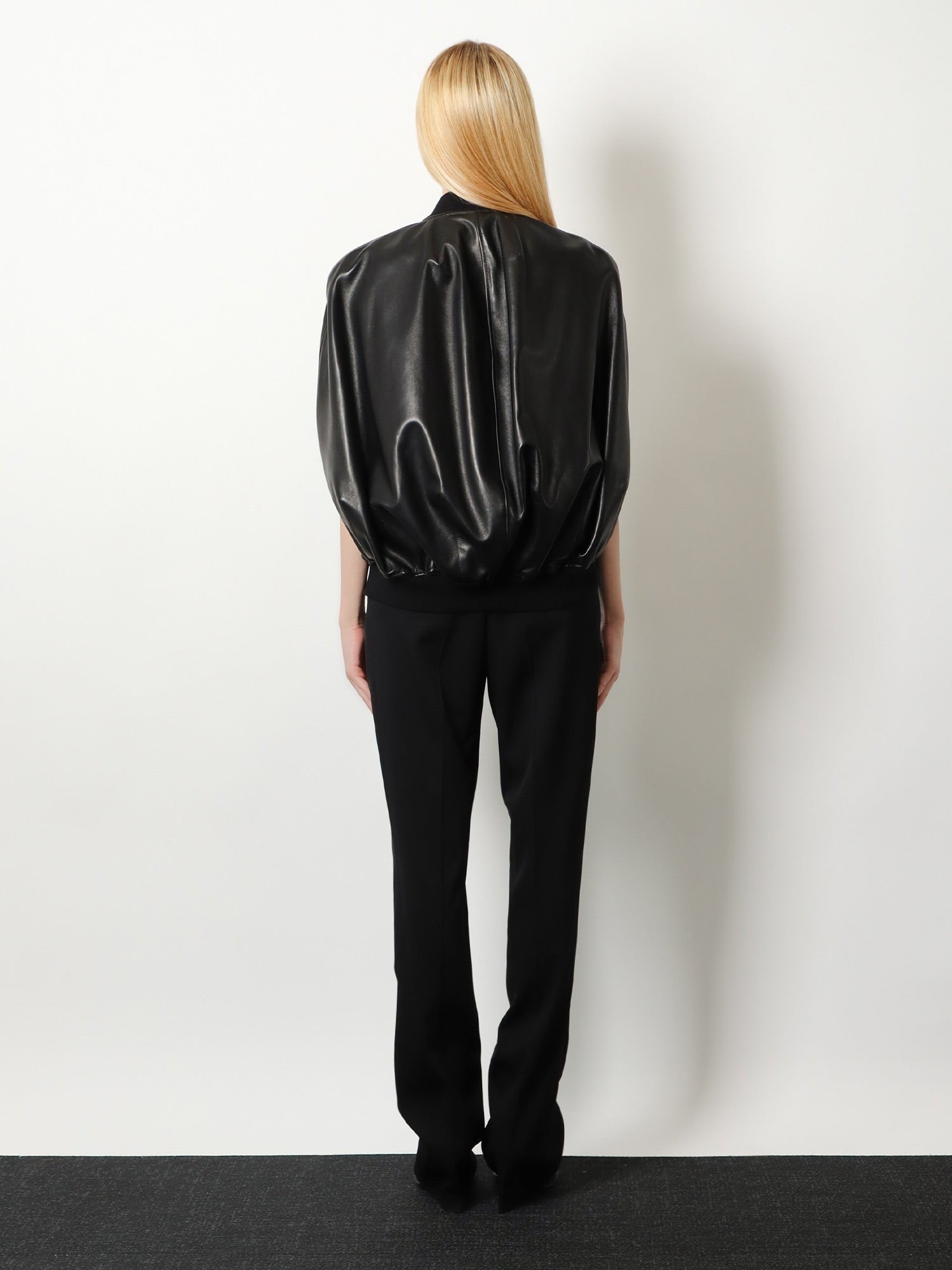 Balenciaga Women's Sleeveless Leather Jacket Black
