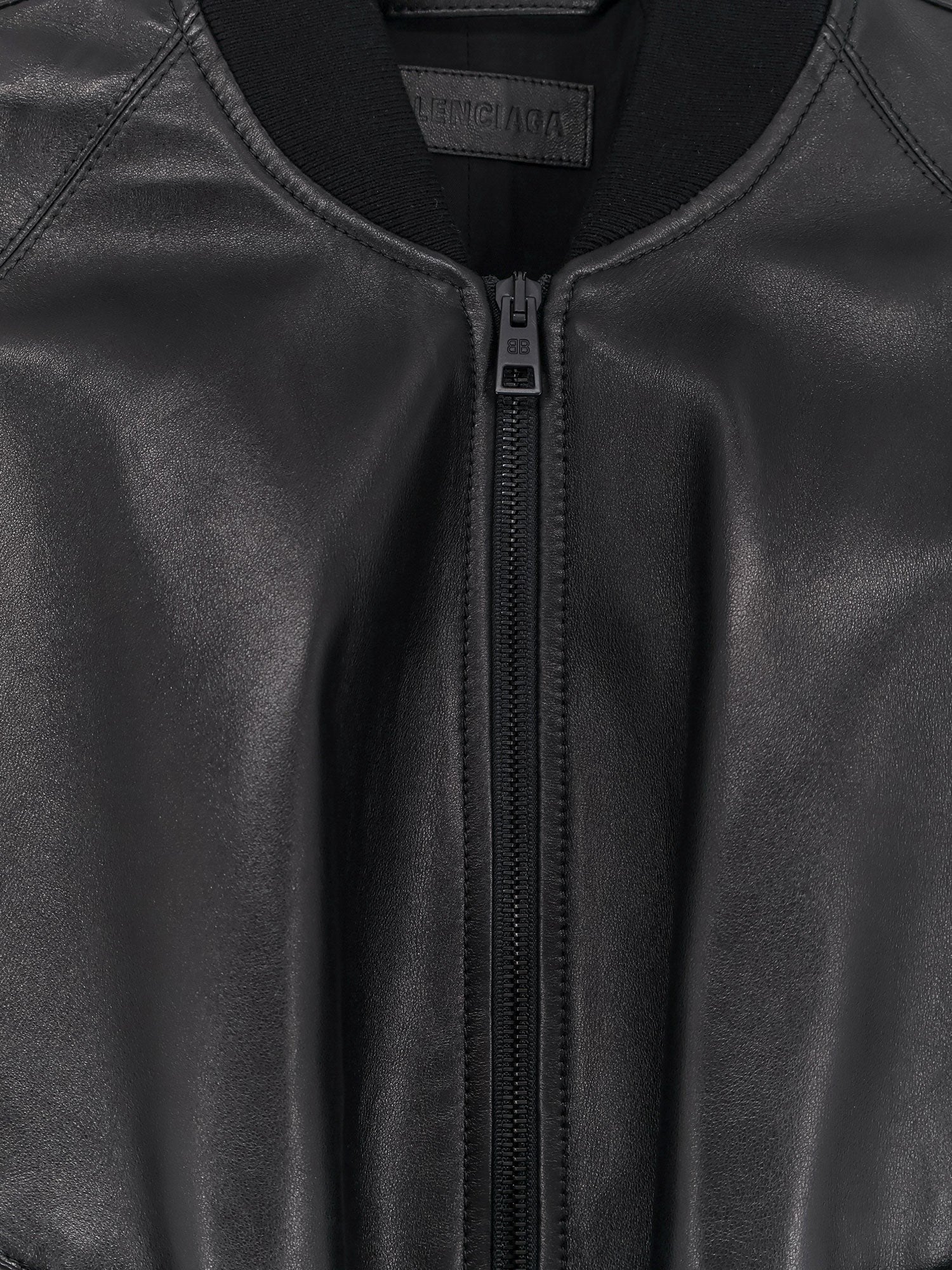 Balenciaga Women's Sleeveless Leather Jacket Black