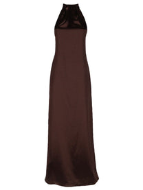 Alysi Women's Sleeveless Long Dress Brown