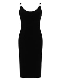 Versace Women's Sleeveless Midi Dress Black