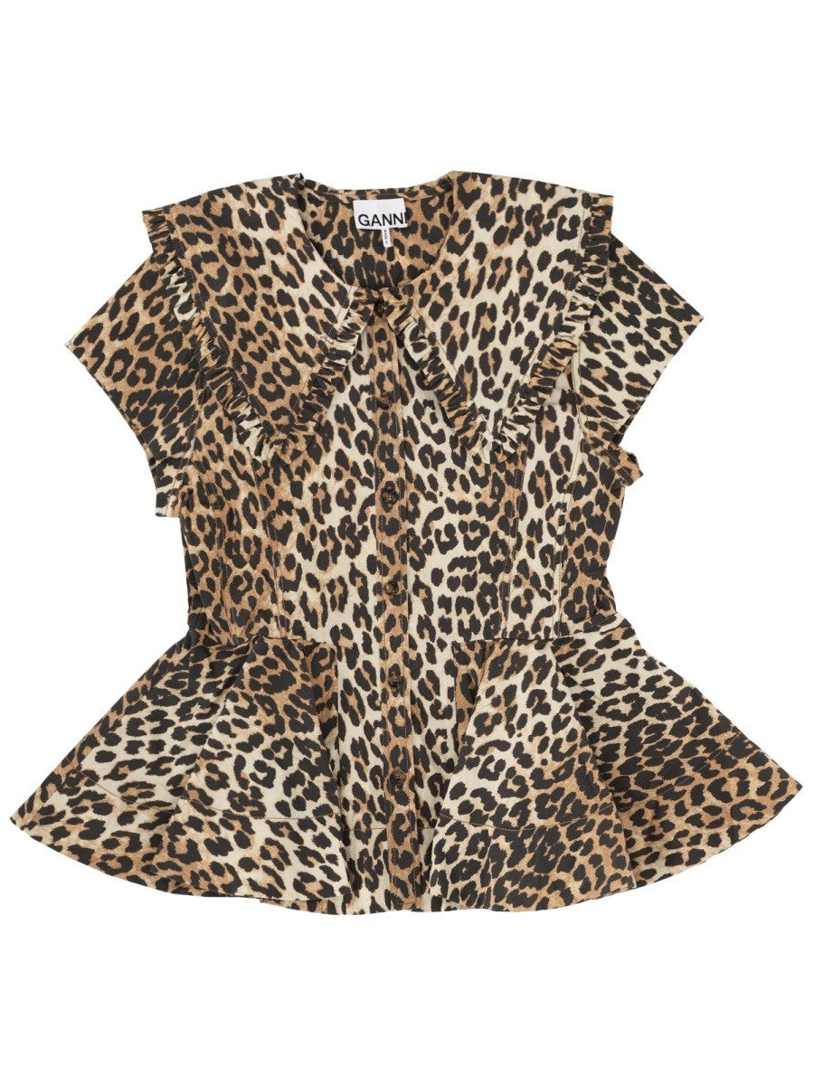 Ganni Women's Sleeveless Shirt Pattern