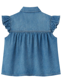 Ganni Women's Sleeveless Top Blue