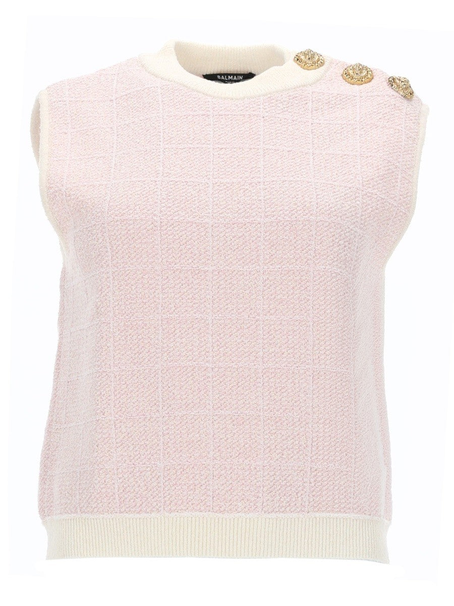 Balmain Women's Sleeveless Top Blue