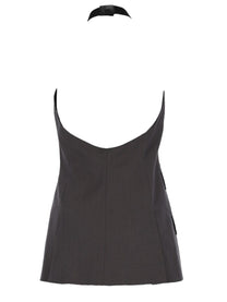 Max Mara Women's Sleeveless Wool Top Grey