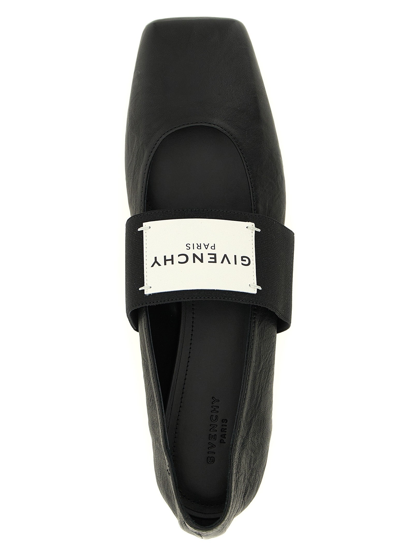 Givenchy Sliced Square Ballet Flats Black