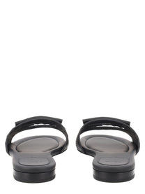 Fendi Women's Leather Nera Slide Baguette Black, view 4