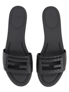 Fendi Women's Leather Nera Slide Baguette Black, view 5