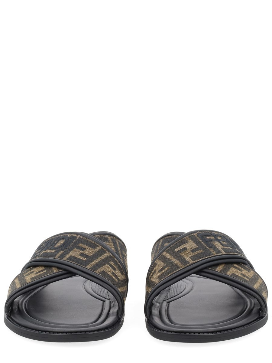 Fendi Men's Slide Con Brown
